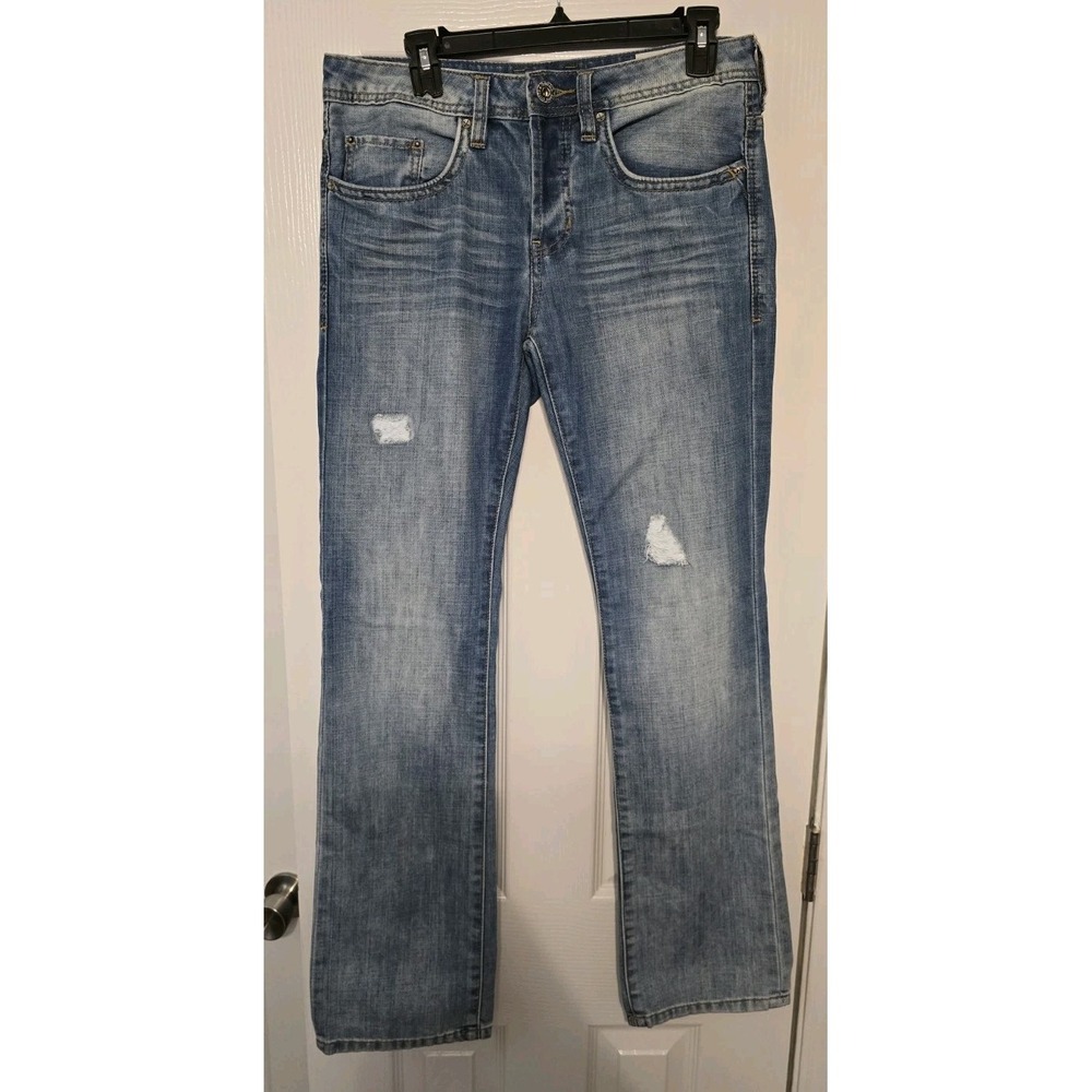 Buffalo David Bitton Jeans Men 30x32 King Basic Slim Boot Button Fly Distressed